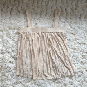 H&M Cream Pleated Tank Top, Never worn